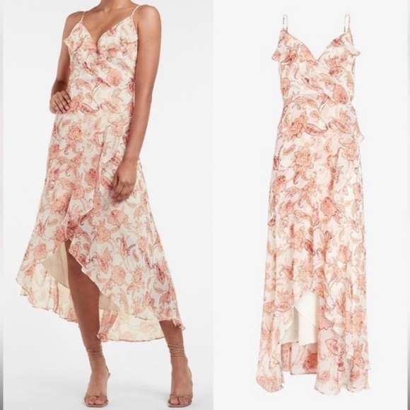 Express Dresses & Skirts - Express Floral Paisley Ruffle Midi Dress